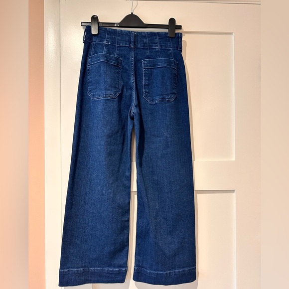 Anthropologie Maeve size 26 Colette Jean; high rise, wide leg crop in ink blue - Picture 2 of 11
